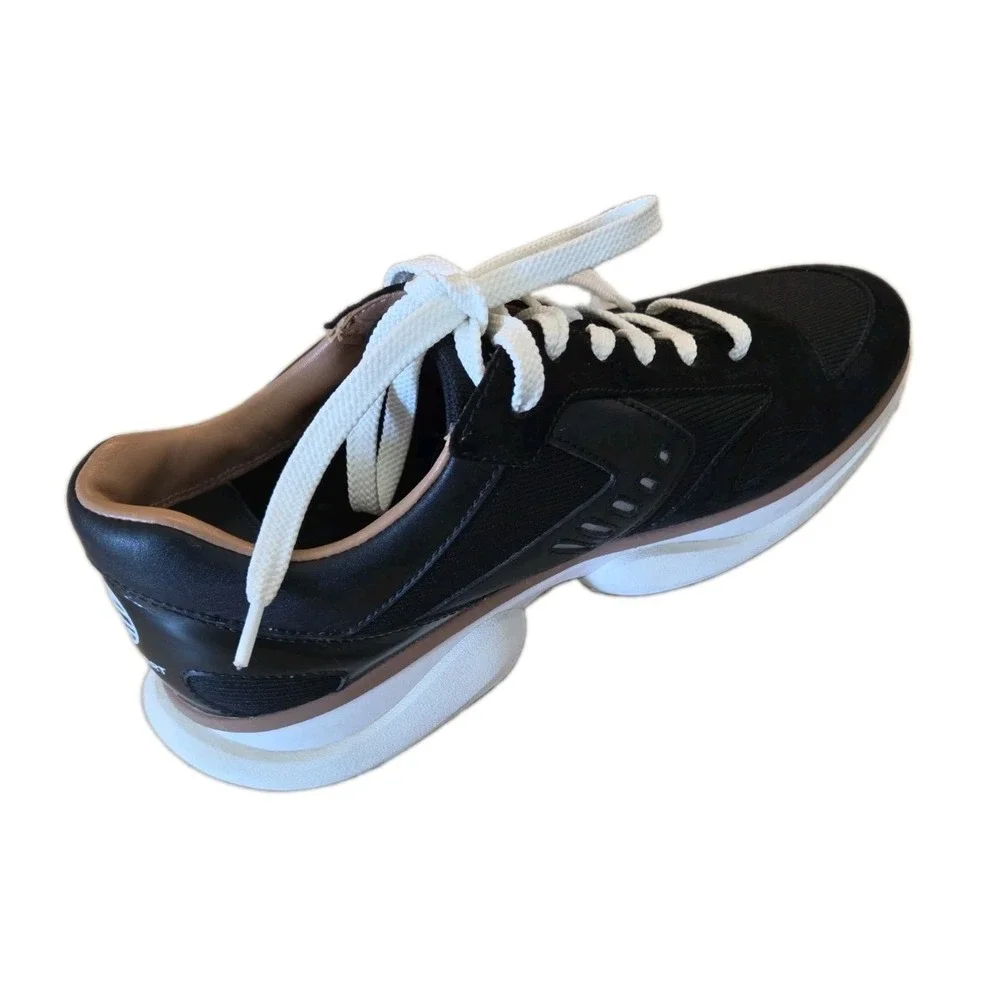 Tory Burch Sport bubble lace up Sneakers Black White Size 10.5